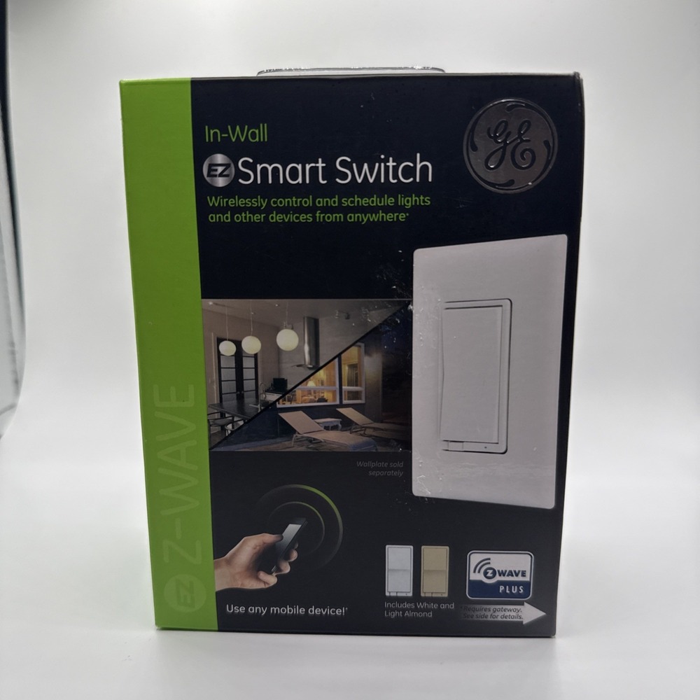 GE/Enbrighten In-Wall Z-Wave Plus Smart Paddle Switch GE ZW4005 Open Box 14291
